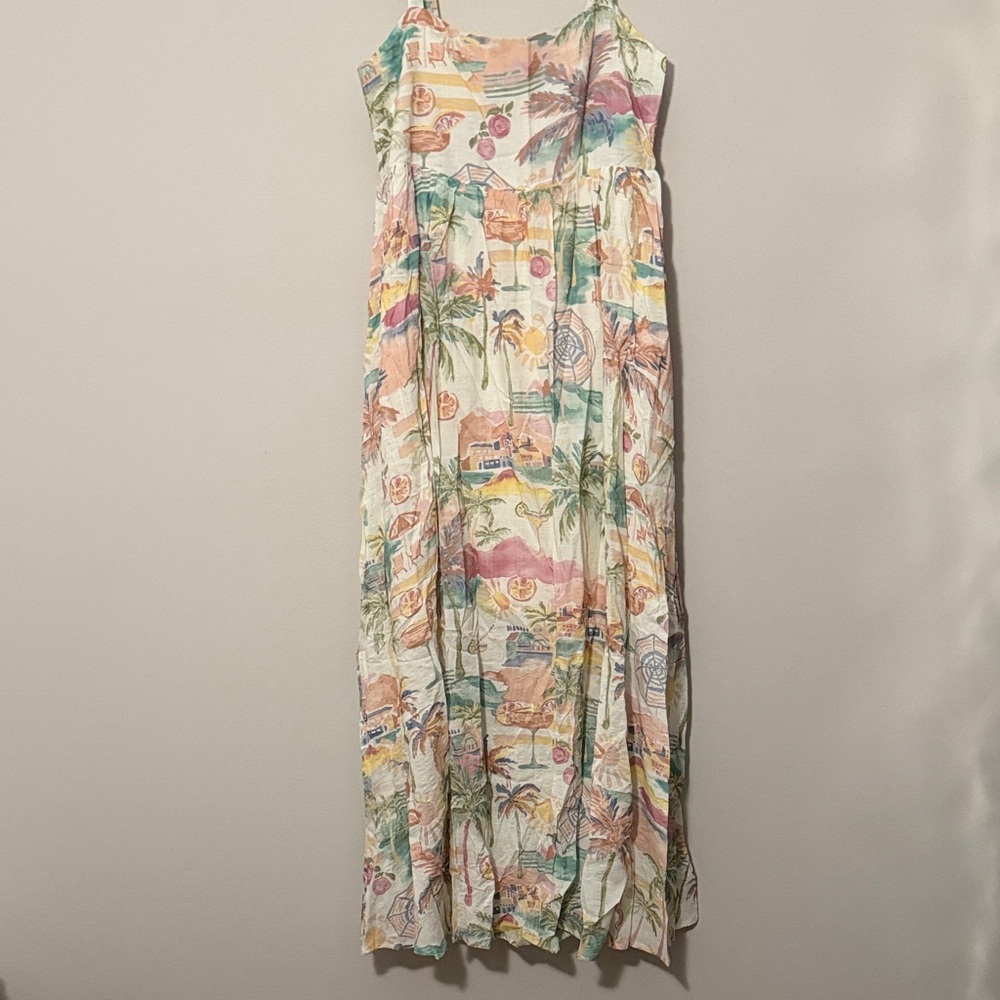 Pink Lily Multicolor Tropical Maxi Dress